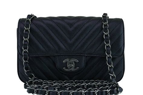 chanel iridescent black mini